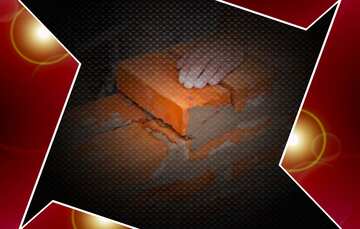 FX №211219 Brick laying hi-tech template Red carbon