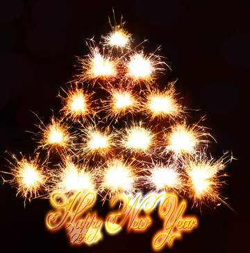 FX №211345 Christmas tree background of fireworks Happy new Year Fireworks