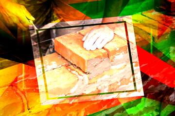 FX №211217 Brick laying creative abstract geometrical template