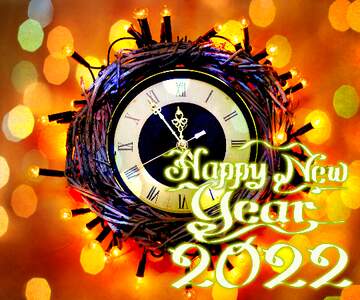 FX №211968 happy new year clock Christmas background
