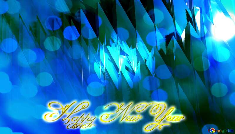 Blue abstract background  happy new year №51524