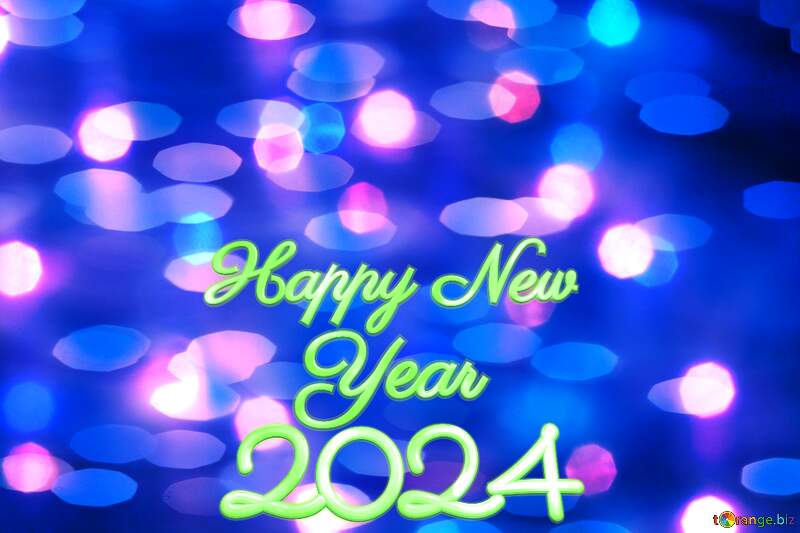 Bright background for Christmas happy new year 2024 blue №24606