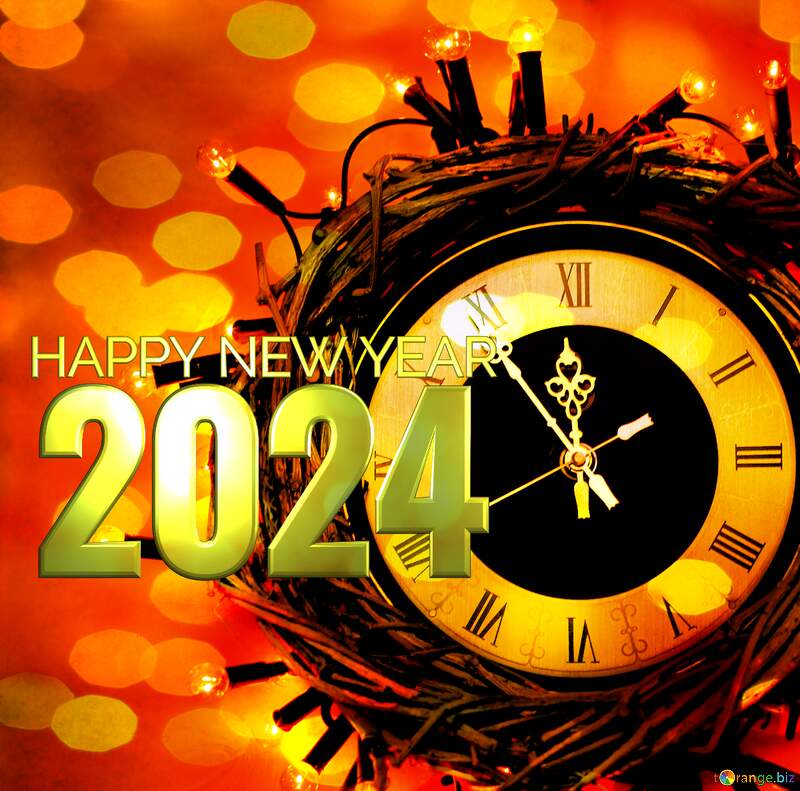 happy new year clock 2024 №48049