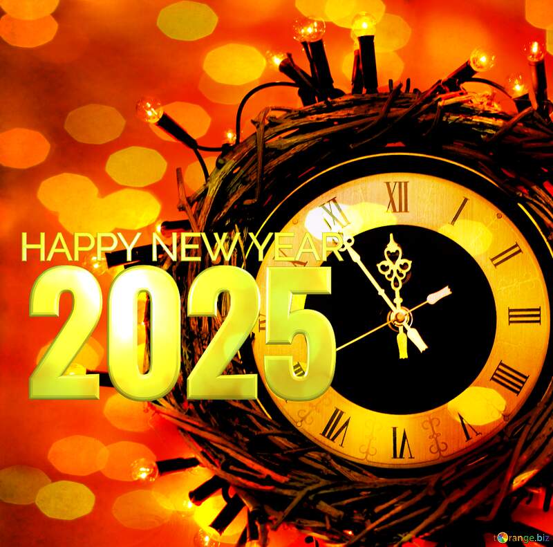 happy new year clock 2025 №48049