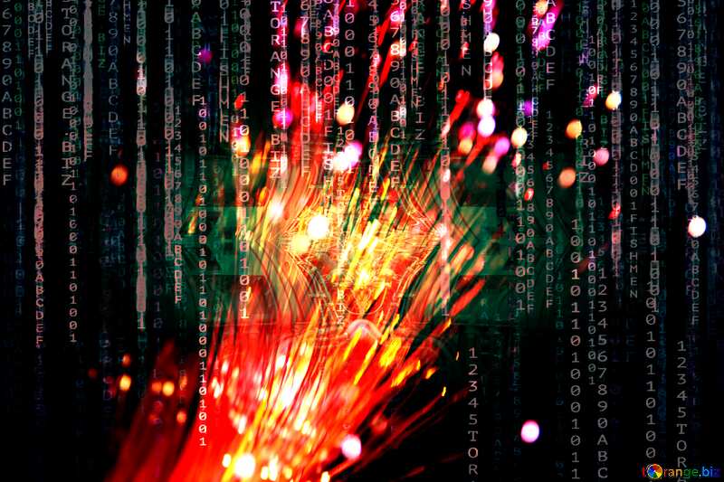 Optical fiber Digital matrix style  network  background №505