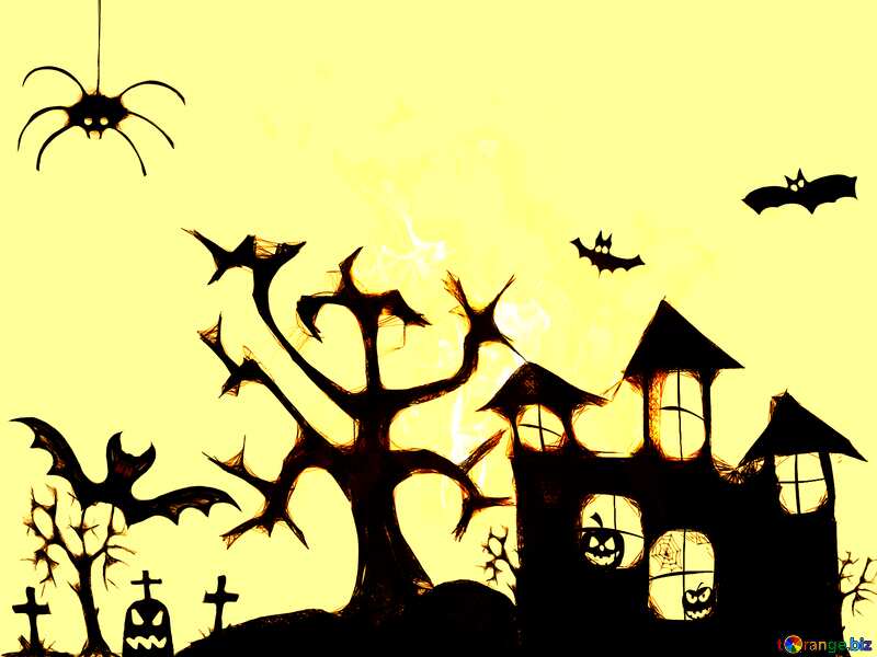 Clipart of Halloween dark sepia №40498
