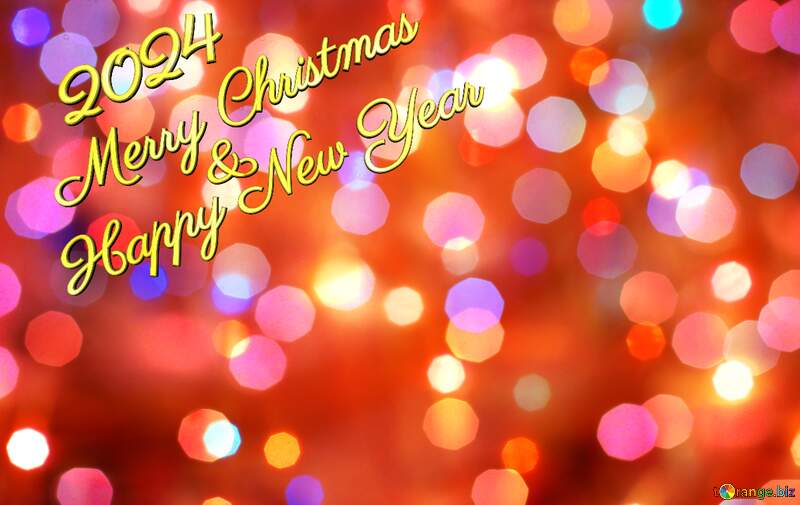Bright background for Christmas with text 2024 №24606