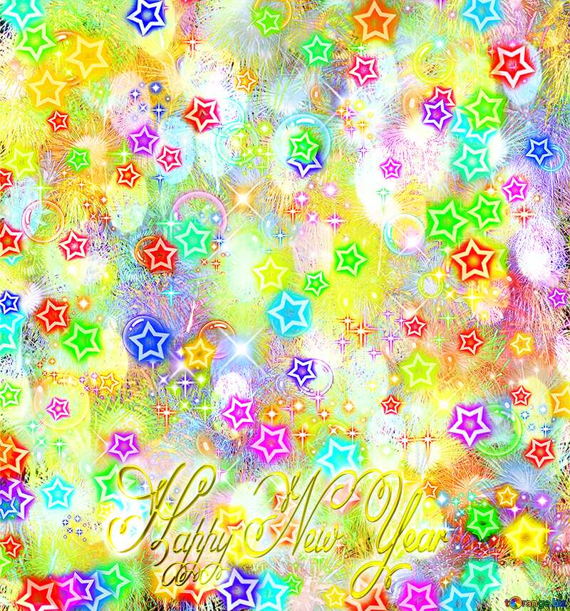 Festive background for congratulations Inscription text Happy New Year №39931