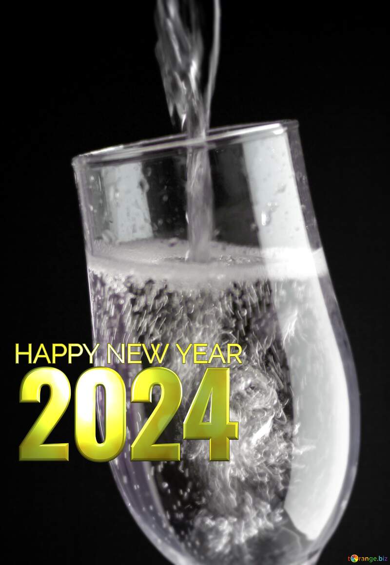 Glamour Champagne happy new year 2024 №25750