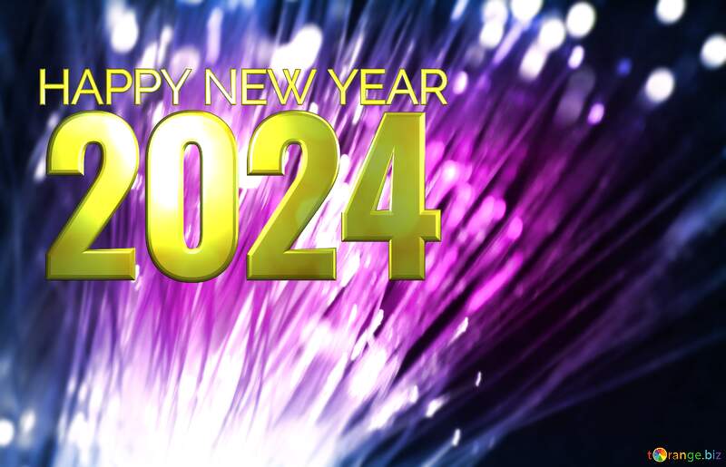 Optical fiber blue  network  happy new year 2024 №505