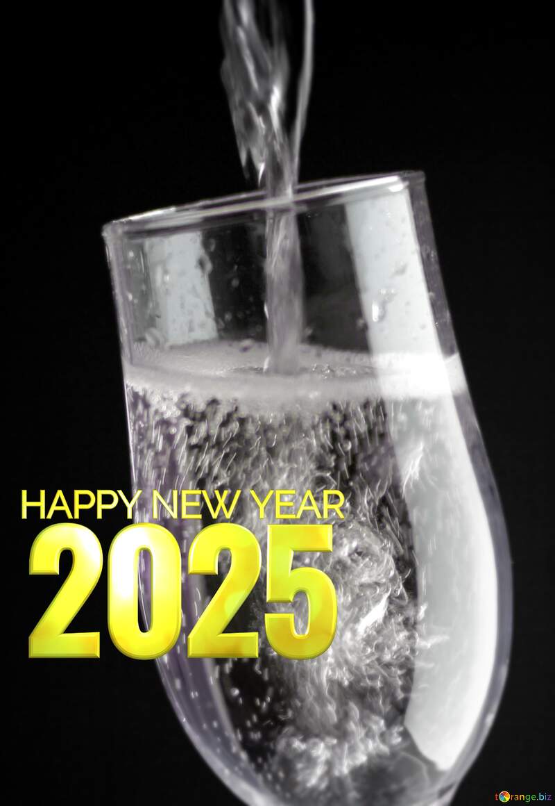 Glamour Champagne happy new year 2025 №25750