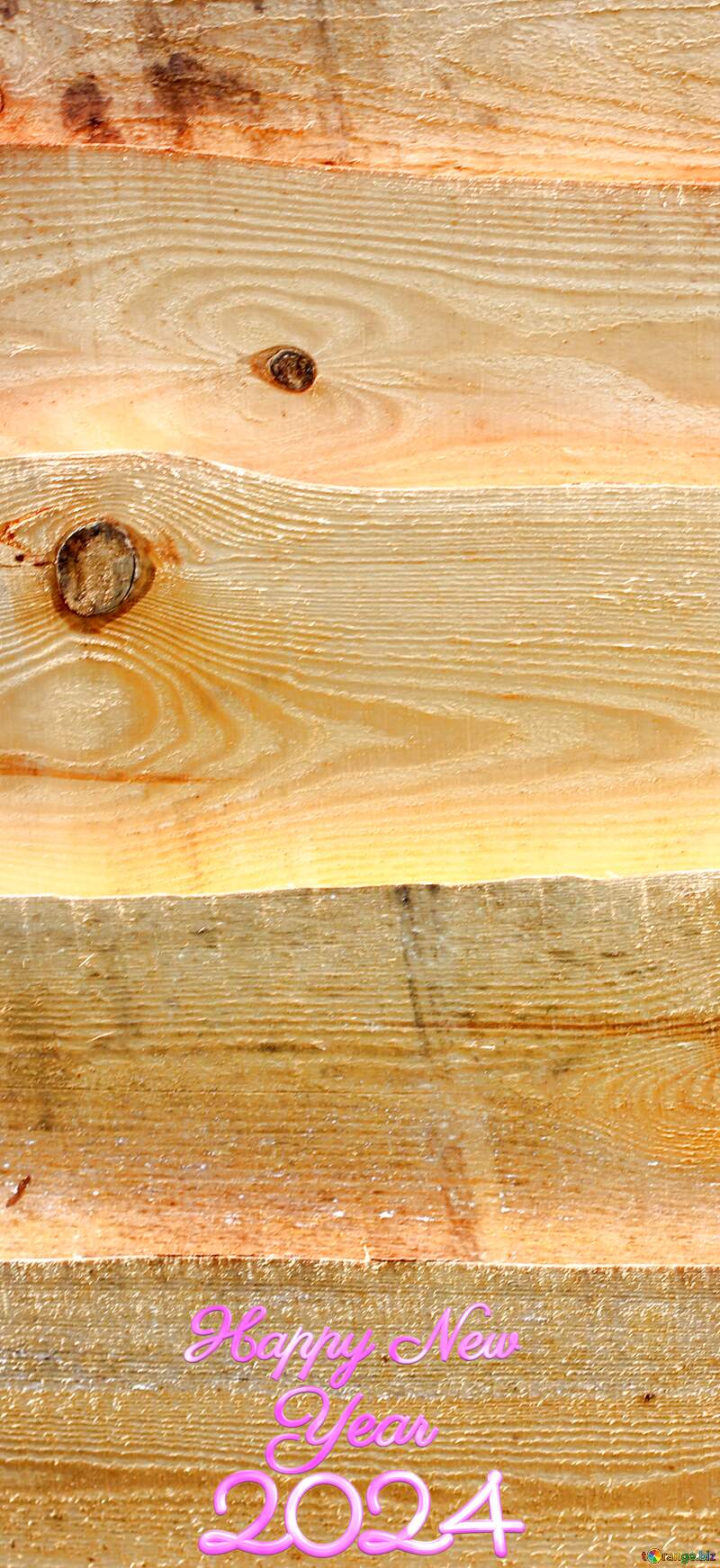 The texture of the wooden Board happy new year 2024 №36812