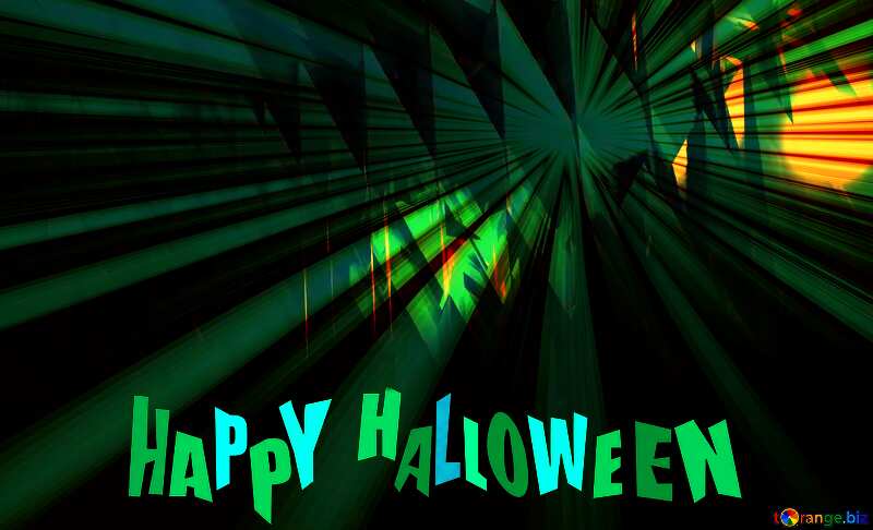 abstract happy halloween background. rays №51524