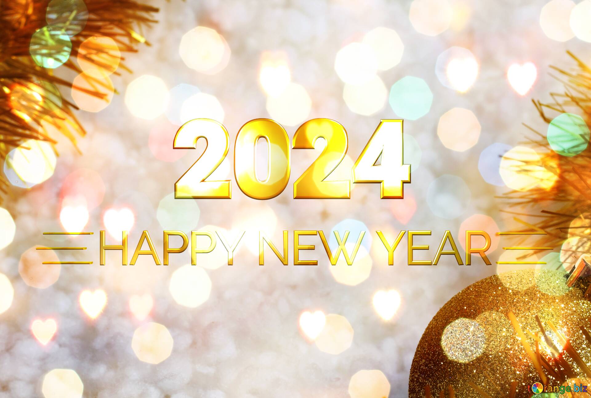 Download free picture New Year snow. 2024 on CCBY License Free Image