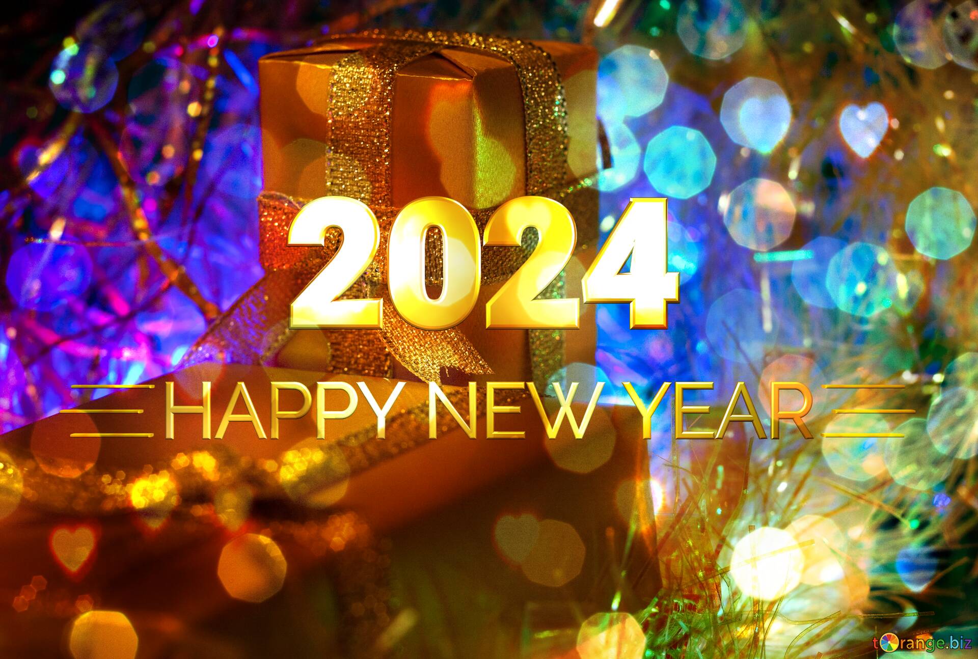 Gifts Boxes Background Happy New Year 2024 №212446
