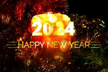 FX №212263 Shiny happy new year 2024 background