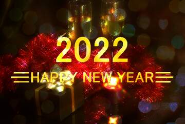 FX №212274 Shiny happy new year 2022 background glamorous