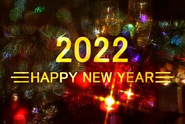 FX №212275 Shiny happy new year 2022 background