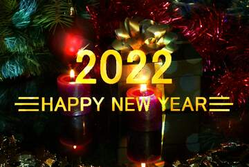 FX №212278 Shiny happy new year 2022 background greeting card
