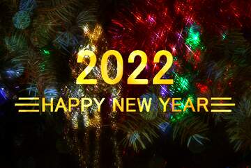 FX №212281 Shiny happy new year 2022 background Brilliant