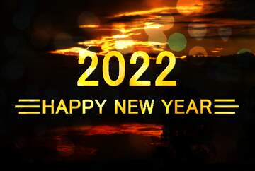 FX №212285 Sunset Shiny happy new year 2022 background