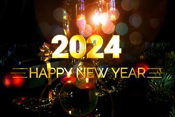 FX №212271 Shiny happy new year 2024 background