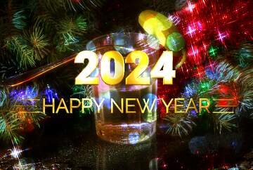 FX №212284 Shiny happy new year 2024 background Russian Glamour