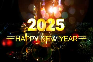 FX №212271 Shiny happy new year 2025 background