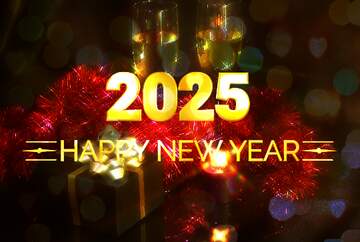 FX №212274 Shiny happy new year 2025 background glamorous