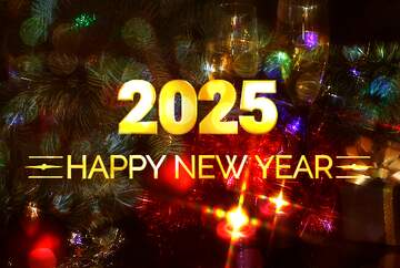 FX №212275 Shiny happy new year 2025 background