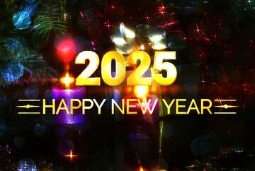 FX №212277 Shiny happy new year 2025 background Gift