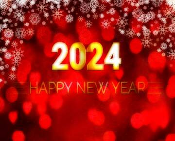FX №212710 Red Christmas background happy new year 2022 gold bokeh