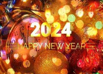 FX №212325 2024 Happy New Year Brilliant Bright Card