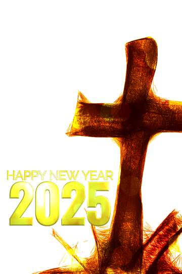 FX №212029 Clipart for Halloween grave cross happy new year 2025