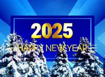 FX №212732 Christmas Forest Tree  Snow   happy new year 2025 background