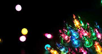 FX №212411 colorful Christmas garland lights
