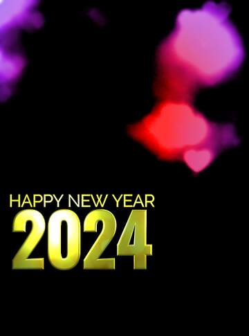 FX №212135 A dark background for card with hearts blue  happy new year 2024