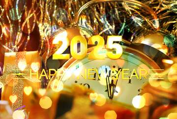 FX №212460 Meeting New of the year. Background Card Happy New Year 2025