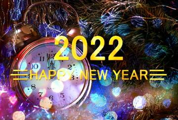 FX №212471 Winter Holiday night Card Background Happy New Year 2022