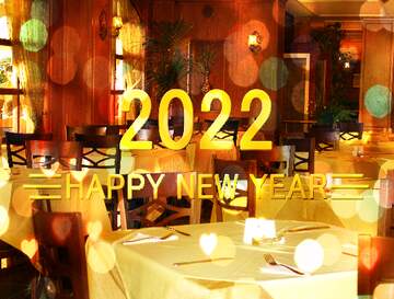 FX №212555 Restaurant Background Party Grill Happy New Year 2022