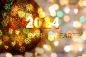 FX №212393 Winter Card Bright Brilliant Happy New Year 2024