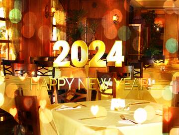 FX №212555 Restaurant Background Party Grill Happy New Year 2024
