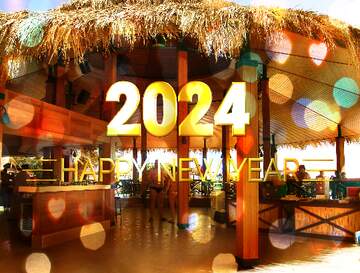FX №212557 Bar at the beach. Party Happy New Year 2024