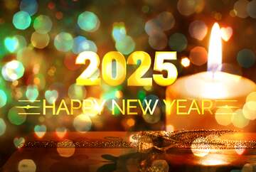 FX №212502 Celebration candlelight Background Winter Holiday Happy New Year 2025