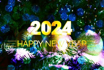 FX №212229 happy new year 2024 Christmas card