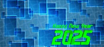 FX №212062 happy new year 2025 techno computer pattern