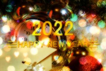 FX №212358 Background Bright Brilliant Card Happy New Year 2022 Gift