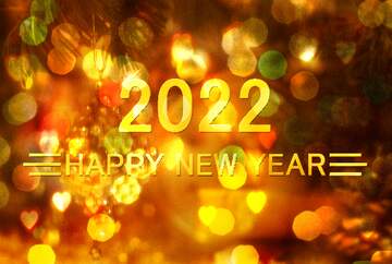 FX №212548 Retro Card Background Happy New Year 2022