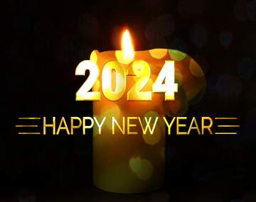 FX №212308 Lit candle Happy New Year 2024