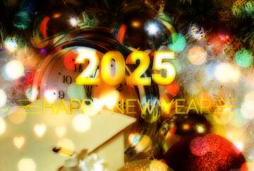 FX №212358 Background Bright Brilliant Card Happy New Year 2025 Gift